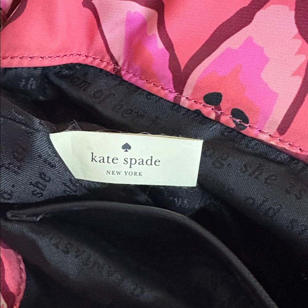 Kate Spade Nylon Vibrant Pink Floral Backpack EUC - Picture 8 of 8